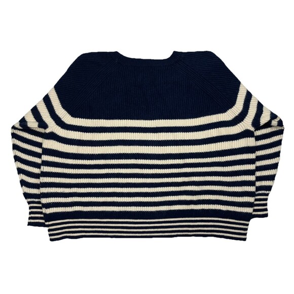 J Crew Sweater Womens 2X Plus Size Ribbed Cashmere Oversized Crewneck Striped - Picture 7 of 7